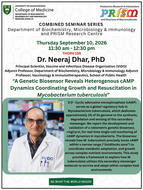 Poster of Dr. Neeraj Dhar Seminar details