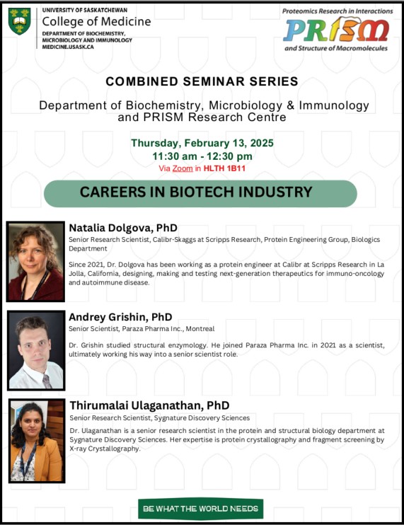 Careers in Biotech seminar poster