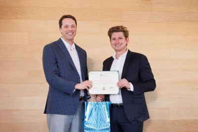 Dr. Bertrand receives award.