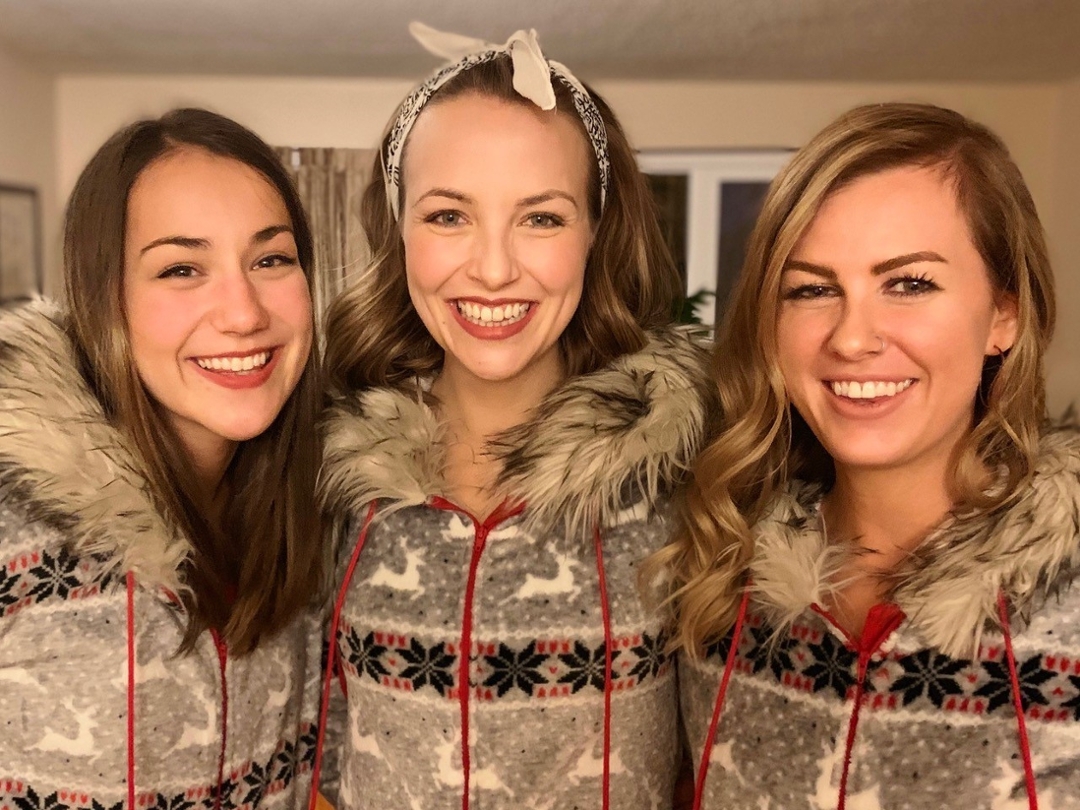 From left, residents and USask College of Medicine alumnae Drs. Sophie McBean (MD), Hope Fast (MD) and Cadence MacPherson (MD) reflect on their clerkship experience in Prince Albert, Sask.