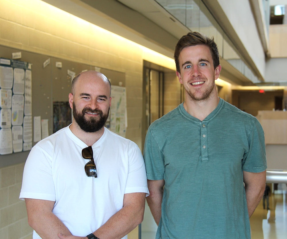 Third-year medical students Adam Neufeld and Preston Njaa are working to create a program for first-year medical students to allow them to explore a wide-variety of medical specialties. Photo by Kristen McEwen