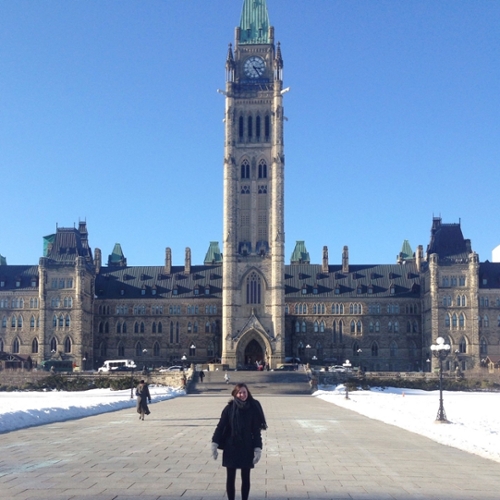 On Parliament Hill during the Canadian Federation of Medical Students’ Federal Lobby Day 2016