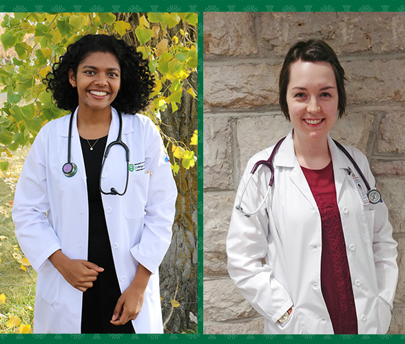 From left, medical students Kirti Garg and Alexa McEwen (Submitted photos)