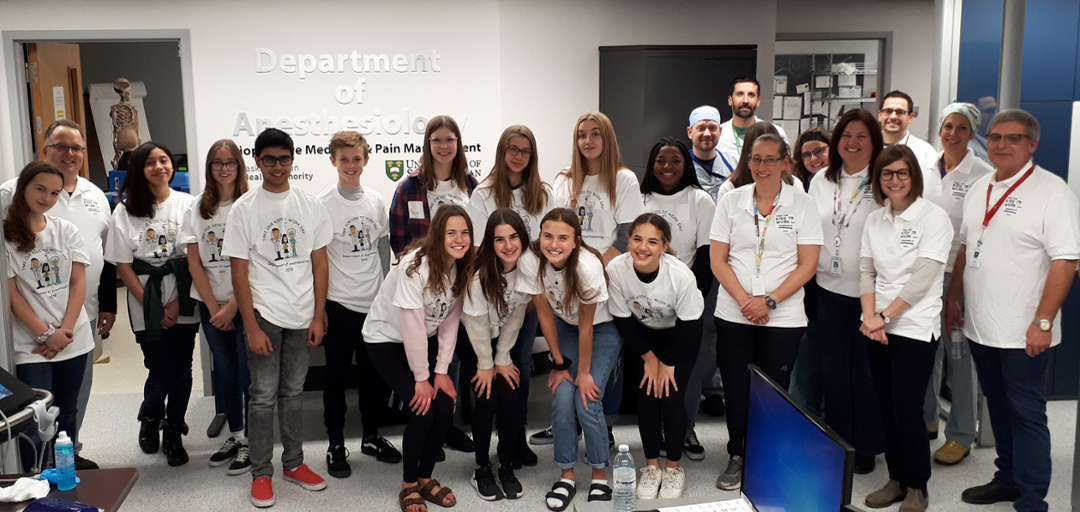 The Department of Anesthesiology, Perioperative Medicine and Pain Management opened its doors to grade 9 students as part of Take Your Kid to Work Day.