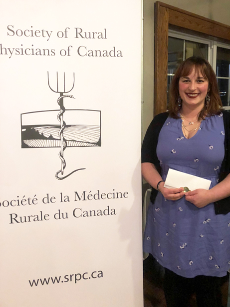 Dr. Mira Pavan (MD) is a second-year resident in the Department of Family Medicine. She received the Society of Rural Physicians 2019 Resident Leadership Award on April 5. Submitted photo 