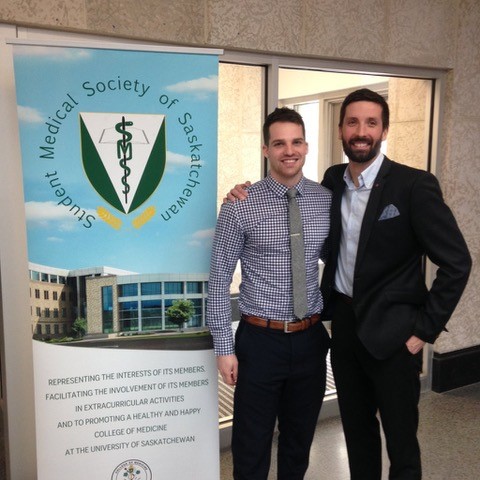 Dr. Paul Olszynski, right, and Dr. Troy Appleton were instrumental in organizing the first SASKSONO conference in 2016. 