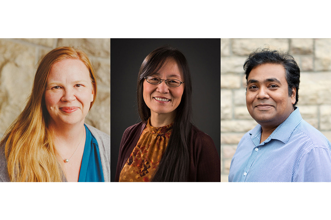 (From left) USask health researchers Maureen Anderson, Hua Li, and Rohit Lodhi (Photo: Jerrod Dietrich Photography/USask)