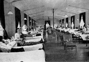 One of several patient wards at the No. 8 Canadian General Hospital – England (April 1942). (Photo: Official History of the Canadian Medical Services: 1939-1945 – Volume One) 