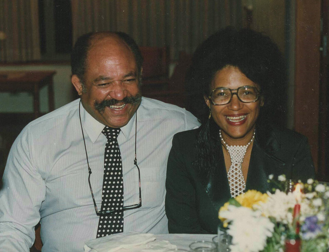 Husband and wife Dr. Norman McDuffie (PhD) and Dr. Helen McDuffie (PhD) at dinner with Brazilian friends and scientific collaborators in 1989. (Photo: Submitted