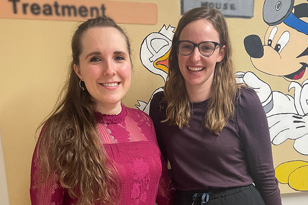 Drs. Kaitlyn Lopushinsky (MD) and Mallory McNiven (MD) are the first medical residents to complete the USask pediatrics residency program at the Regina campus. (Photo: Submitted)