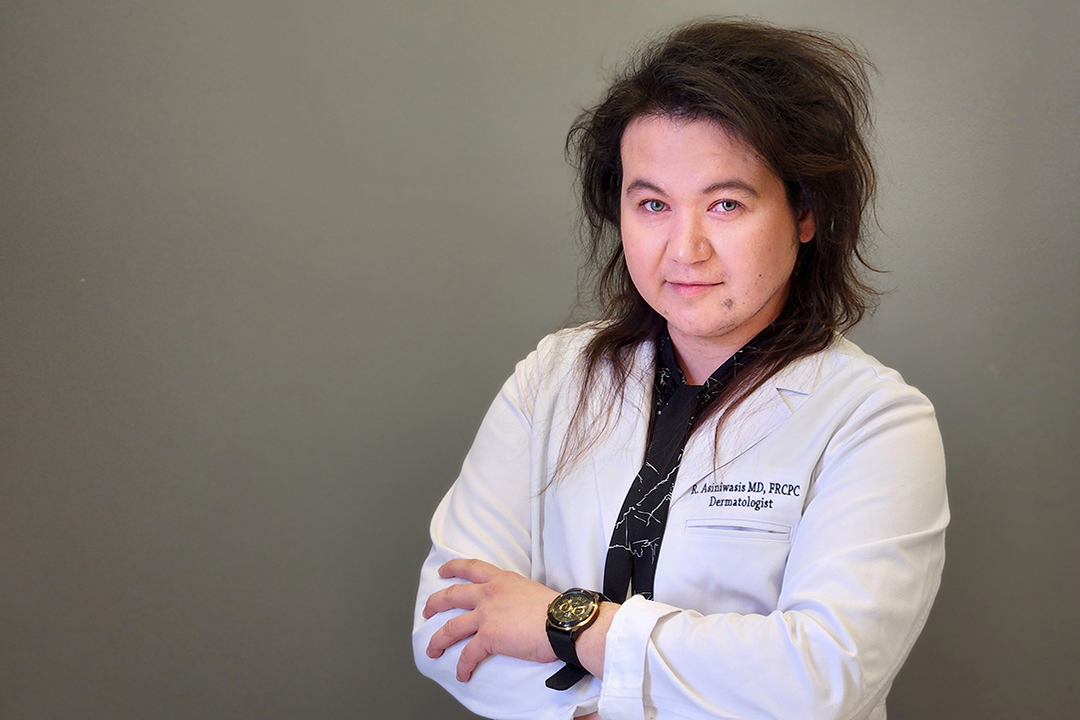 Dermatologist Dr. Rachel Asiniswasis (MD) is an assistant professor and researcher at the College of Medicine. (Photo: Origins Dermatology Centre)
