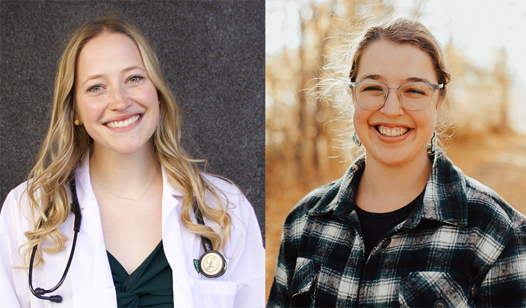 Left to right: Zoey Bourgeois is a first-year medical student (Photo: Aaron Thomson). Riley Plett is a third-year medical student. (Photo: Submitted)