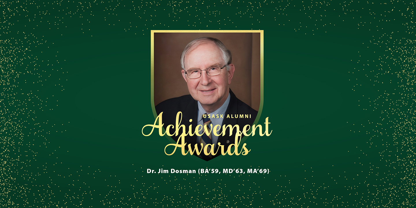 Dr. Jim Dosman (BA'59, MD'63, MA'69) is a 2024 USask Alumni Acheivement Award recipient. (Photo: Submitted)