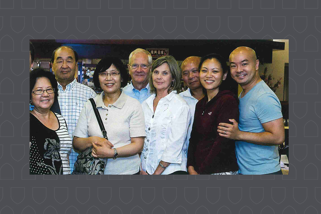 Dr. William Albritton (MD, PhD) (fourth from left) with his wife, Betty, and longtime family friends. Dr. Albritton served as Dean of the University of Saskatchewan's College of Medicine 2002 to 2012.