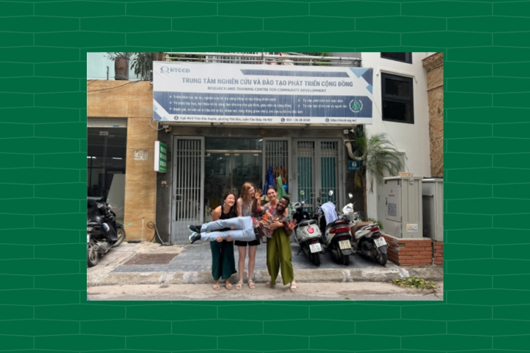 USask medical students Lexi Pflanzner, Zoe Stradeski and Maia Naylor in Vietnam as part of the Making the Links program. (Photo: Submitted)
