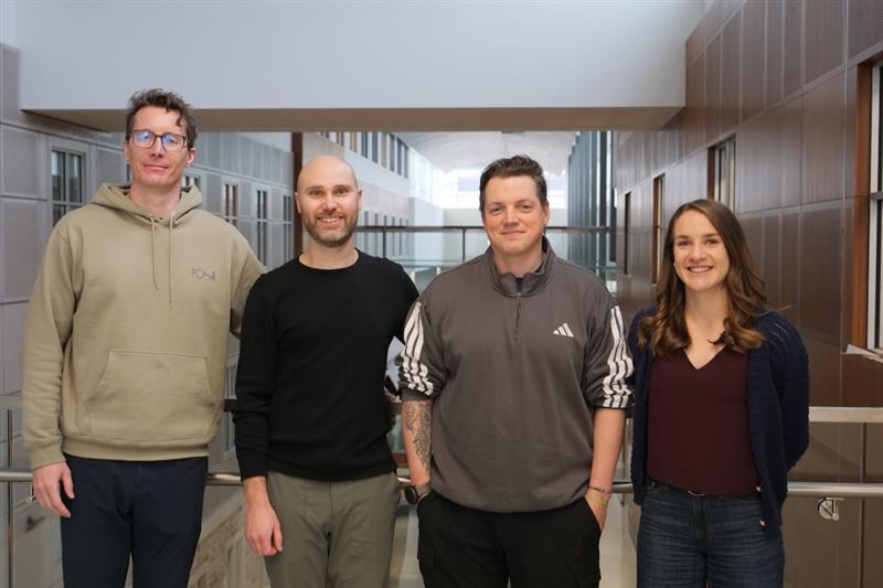 From left to right, Jordan Boone, Landon Riekman, Josh Ramsden, and Laura Lewis. (Photo: Submitted)