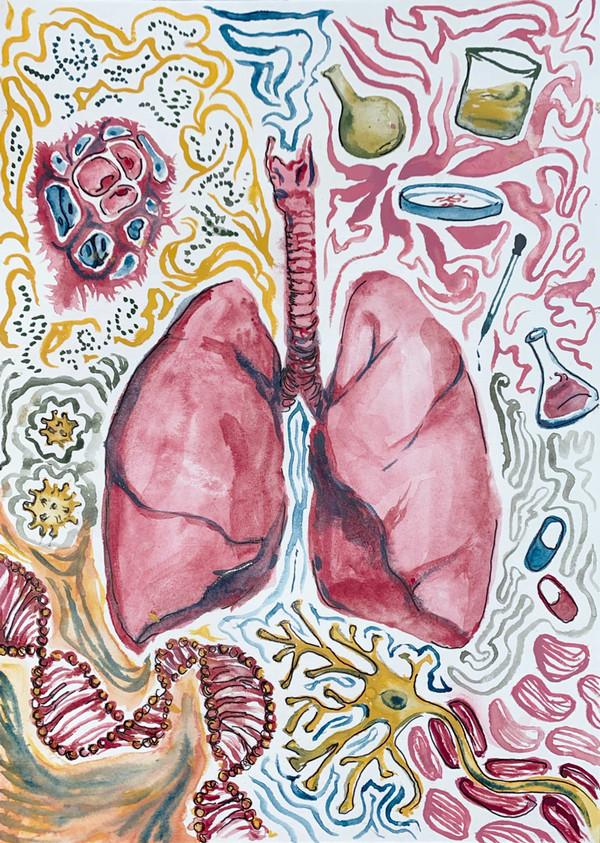 Painting of lungs 