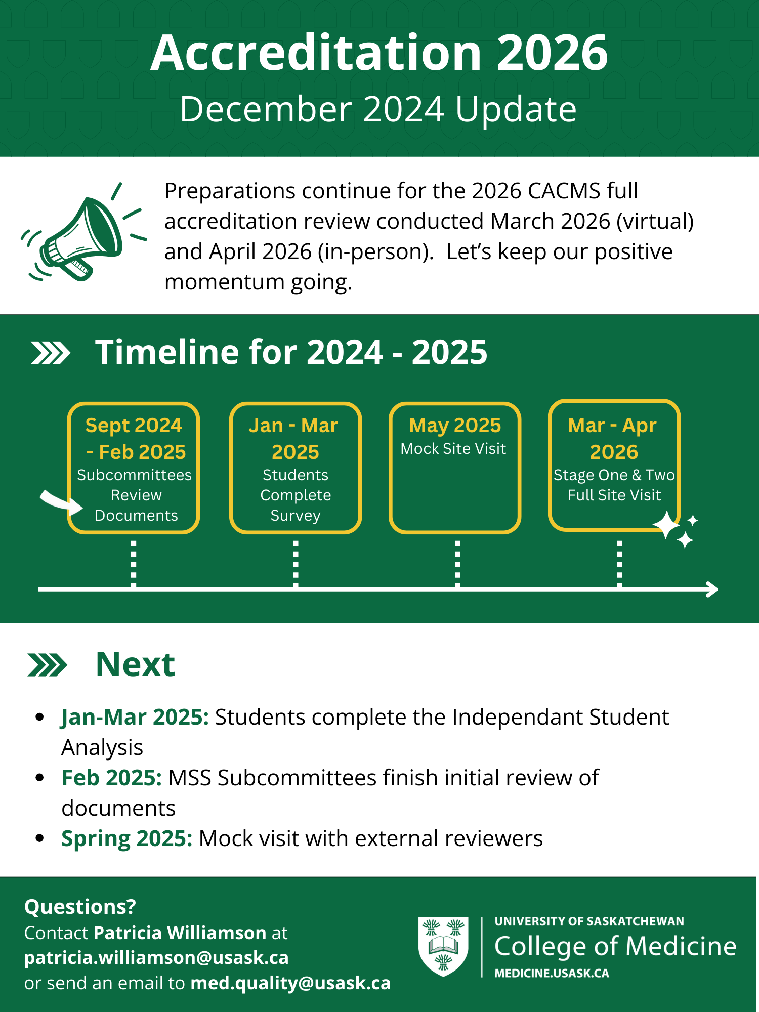 UGME Accreditation Update - June 2024